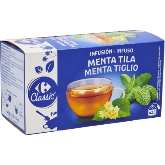 Infusion Menthe Tilleul CARREFOUR CLASSIC'