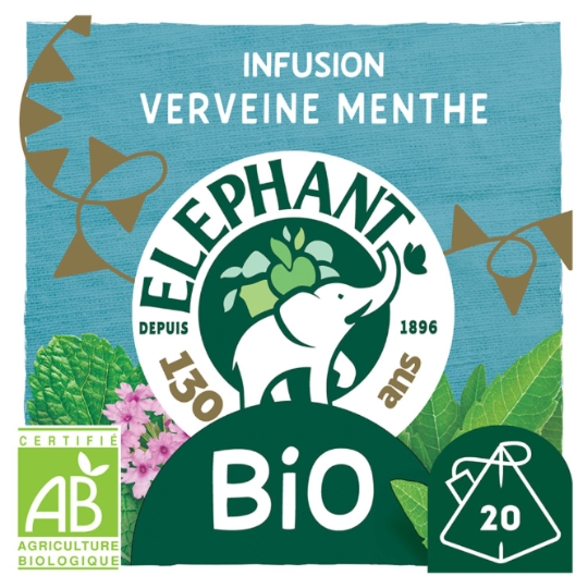 Infusion Menthe Verveine Bio ELEPHANT