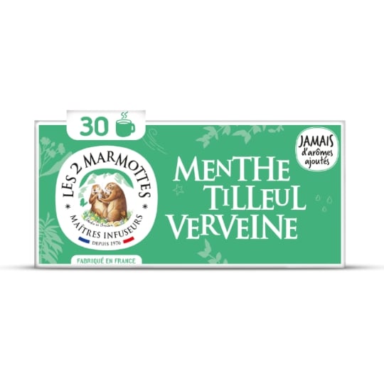 Infusion Menthe Tilleul Verveine LES 2 MARMOTTES