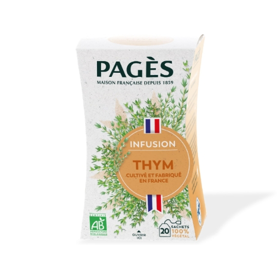 Infusion Thym Cultivé et Fabriqué en France Bio PAGES