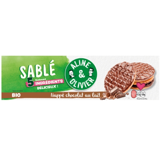 Sablé Nappé chocolat au lait ALINE & OLIVIER