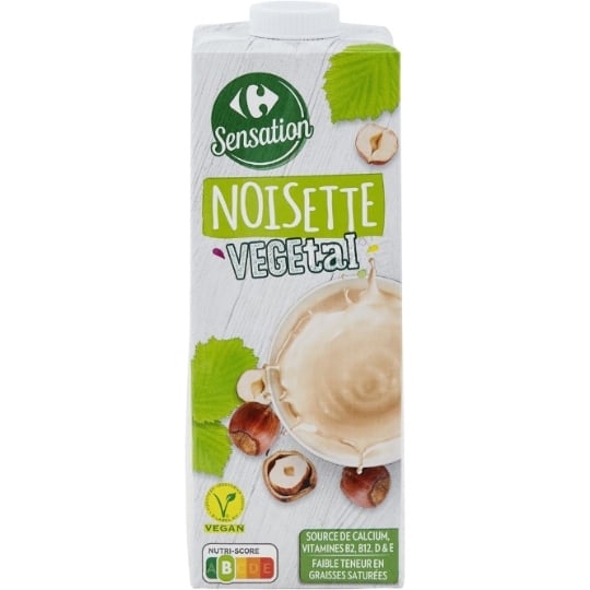Lait Végétale Noisette CARREFOUR SENSATION