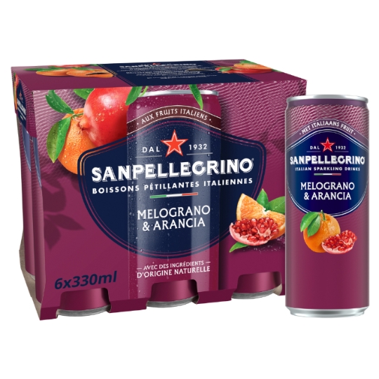 Eau Gazeuse Aromatisée Melograno Arancia SAN PELLEGRINO