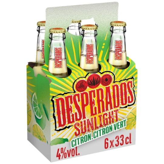 Bière Aromatisée Citron et Citron Vert Sunlight 4% DESPERADOS