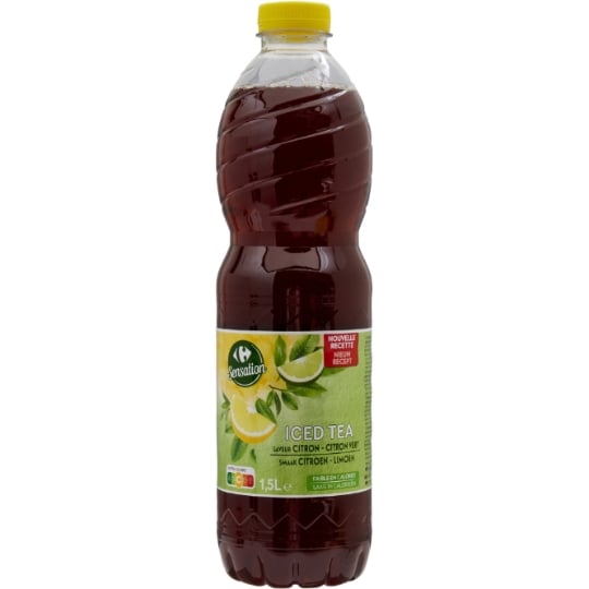 Boisson Thé Glacé Citron et Citron Vert CARREFOUR SENSATION