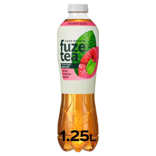 Boisson Thé Noir Glacé Framboise Menthe Sans Sucres FUZE TEA