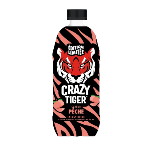 Boisson Énergisante Saveur Pêche CRAZY TIGER