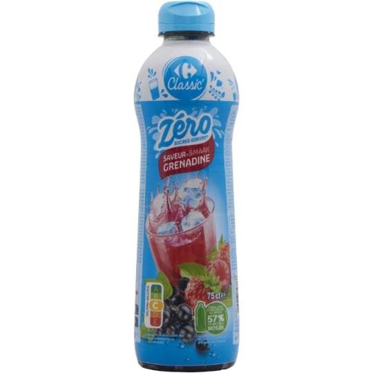 Sirop Grenadine Zéro Sucre CARREFOUR CLASSIC'