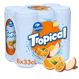 Boisson rafraîchissante aux jus de fruits à base de concentrés, saveur tropical et arômes naturels CARREFOUR SENSATION