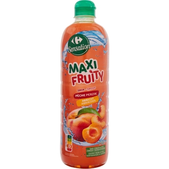 Sirop Pêche Abricot CARREFOUR SENSATION