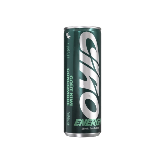 Boisson Énergisante Goût Kiwi Concombre Caféine et Guarana Energy CIAO