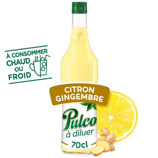 Boisson concentrée au citron et gingembre à diluer PULCO