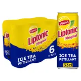 Boisson Thé Glacé Pétillant Saveur Citron Vert LIPTONIC