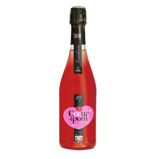 Jus de Pomme et Framboise Pétillant COEUR DE POM