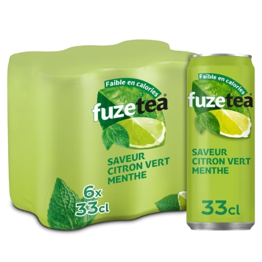 Boisson Thé Vert Glacé Menthe Citron Vert FUZE TEA