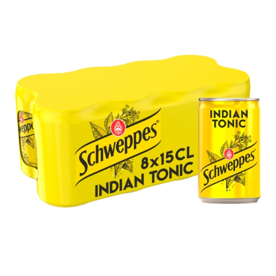 Soda Indian Tonic à l'Extrait d'Écorces de Quinquina SCHWEPPES