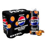 Soda au Cola Sans Sucres Saveur Mangue PEPSI