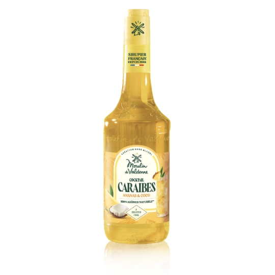 Sirop Cocktail Caraïbes Ananas & Coco MOULIN DE VALDONNE