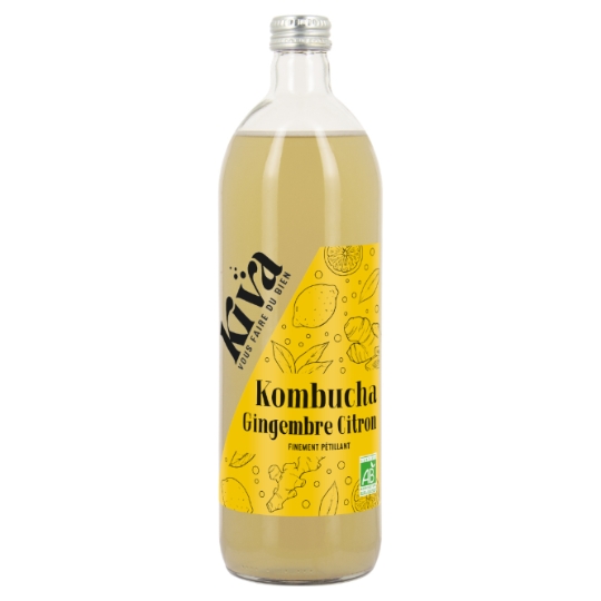 Boisson Kombucha Gingembre Citron Bio KIVA