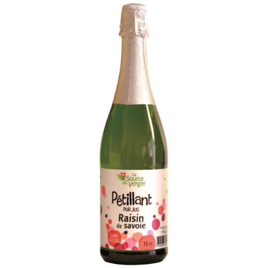 Jus Pétillant Pur Jus de Raisin de Savoie Sans Alcool LA SOURCE DU VERGER
