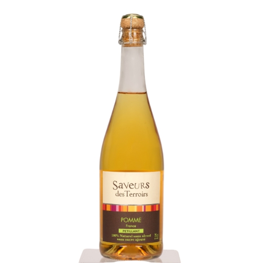 Jus de Pomme Pétillant 100% Naturel Sans Alcool Sans Sucre Ajouté SAVEURS DES TERROIRS
