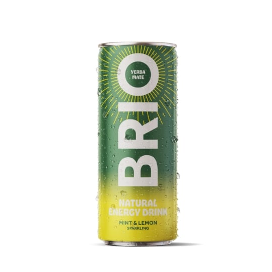 Boisson Bio Énergisante Naturelle Menthe et Citron Pétillante Yerba Maté BRIO MATE