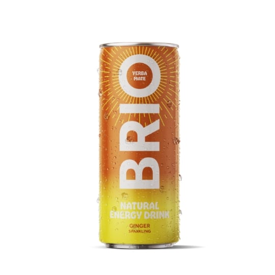 Boisson Bio Énergisante Naturelle Gingembre Extrait de Maté Pétillante BRIO MATE