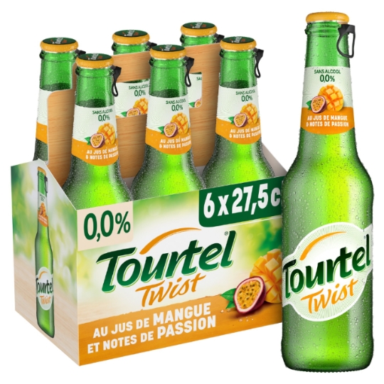Bière Aromatisée Jus de Mangue et Passion Sans Alcool TOURTEL TWIST