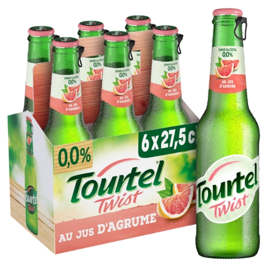 Bière Aromatisée Jus d' Agrumes Sans Alcool 0,0% TOURTEL TWIST