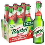 Bière Aromatisée Jus de Fraise et Notes de Rhubarbe Sans Alcool 0,0% TOURTEL TWIST