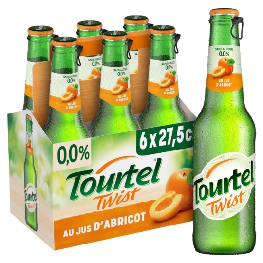 Bière Aromatisée Jus d'Abricot Sans Alcool 0,0% TOURTEL TWIST