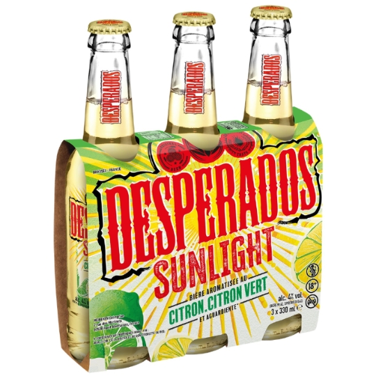 Bière Aromatisée Citron et Citron Vert Sunlight 4% DESPERADOS