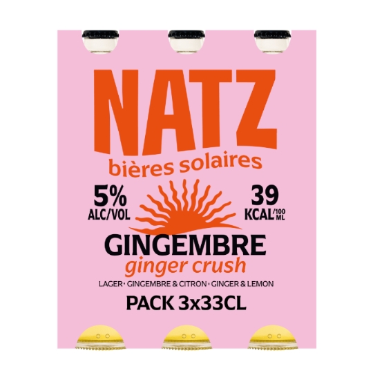 Bière Aromatisée Gingembre 5% NATZ