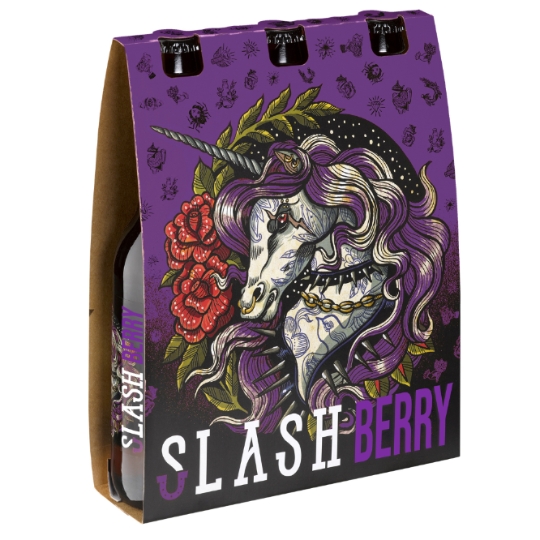 Bière Aromatisée Framboise Cassis et Mûre 8% SLASH