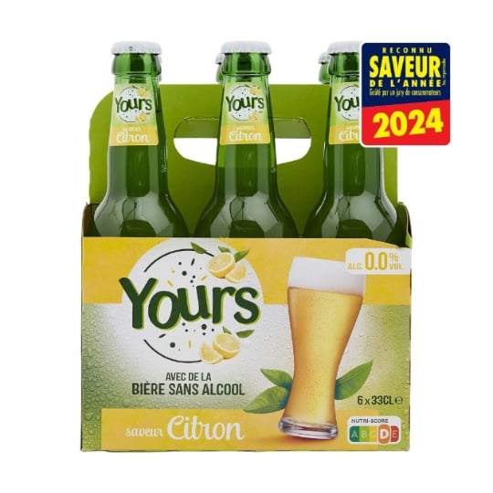 Bière Saveur Citron Sans Alcool 0,0% YOURS