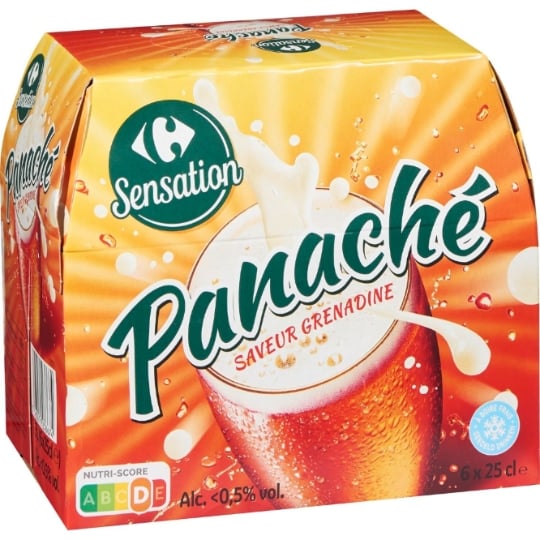Panaché Grenadine Moins de 1% d'Alcool CARREFOUR SENSATION
