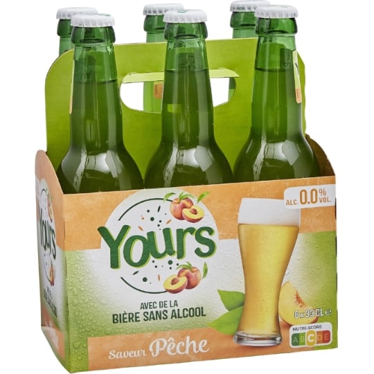 Bière Saveur Pêche Sans Alcool 0,0% YOURS