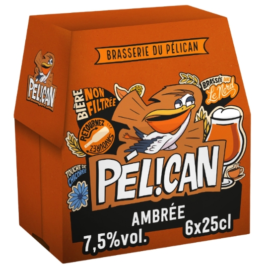 Bière Ambrée Non Filtrée 7,5% PELICAN
