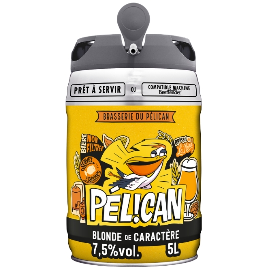 Bière Blonde de Caractère Non Filtrée 7,5% PELICAN