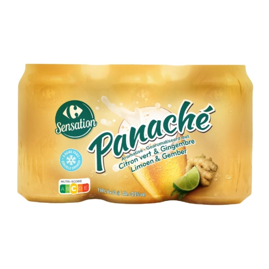 Panaché Citron vert et gigembre CARREFOUR SENSATION