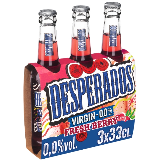 Bière Aromatisée à la Framboise et Zestes de Citron Vert Sans Alcool  0,0% DESPERADOS