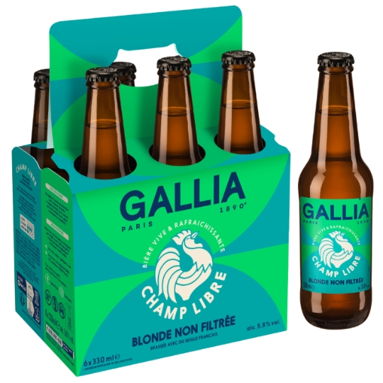 Bière Blonde Non Filtrée Champ Libre 5,8% GALLIA