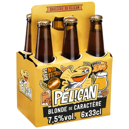 Bière Blonde de Caractère Non-Filtrée 7,5% PELICAN