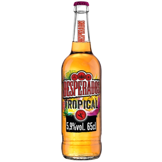 Bière Aromatisée au Spiritueux, Fruit de la Passion, Citron Vert, Tropical 5,9% DESPERADOS