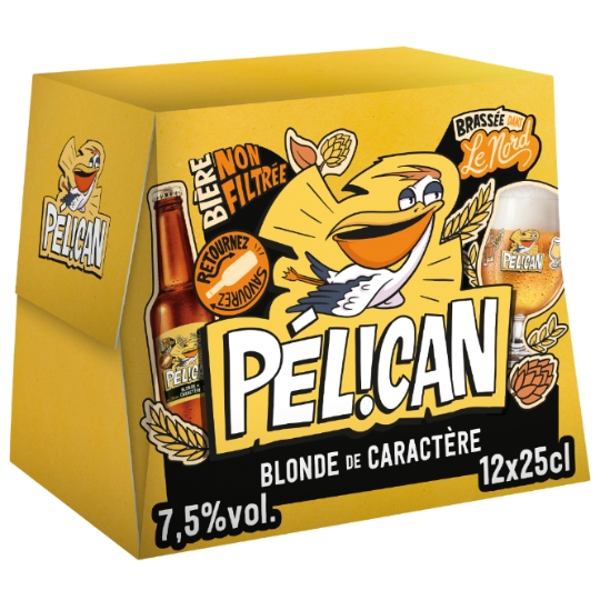 Bière Blonde de Caractère Non-Filtrée 7,5% PELICAN