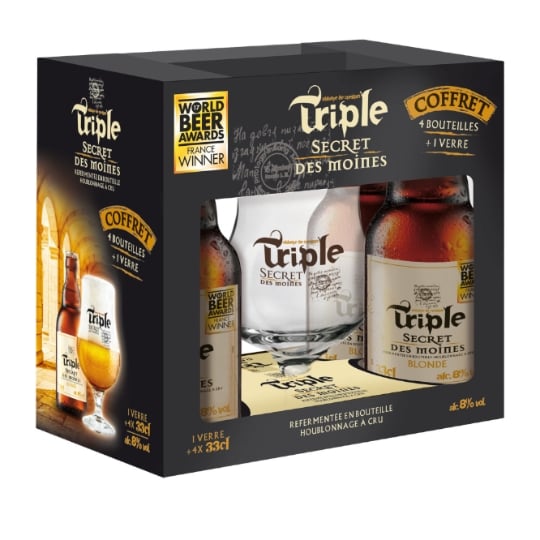 Bière Blonde d'Abbaye 8% TRIPLE SECRET DES MOINES
