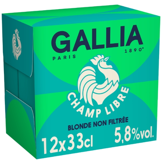 Bière Blonde Non Filtrée Champ Libre 5,8% GALLIA