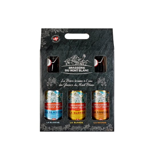 Coffret Bière Assortiment Blonde Blanche Rousse 5,7% BRASSERIE DU MONT BLANC