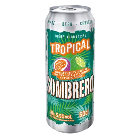 Bière Aromatisée Tropical fruits de la passion citron vert SOMBRERO