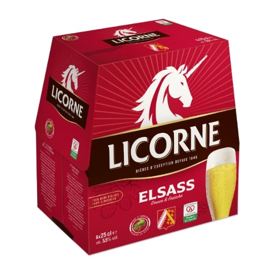 Bière Blonde Douce & Fraîche Elsass 5,5% LICORNE